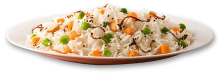 A Plate full of veg fried rice | Image for Food Chakra – Trusted Catering Services in Kolkata