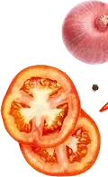 Onion and Tomato Slices | Image for Food Chakra – Trusted Catering Services in Kolkata